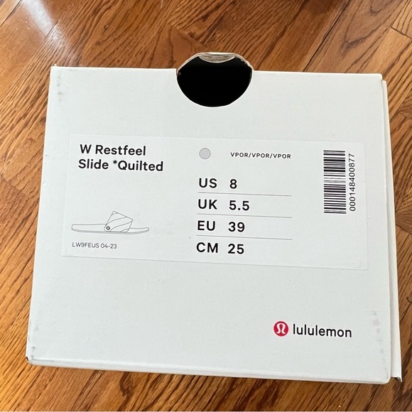 New Lululemon Restfeel Quilted Slide - Vapor Sz 8 - Picture 8 of 8